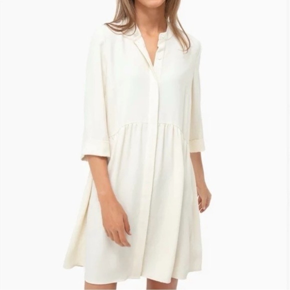 Tuckernuck Dresses & Skirts - NWT TuckerNuck Women’s Ivory Silk Royal Shirt Dress